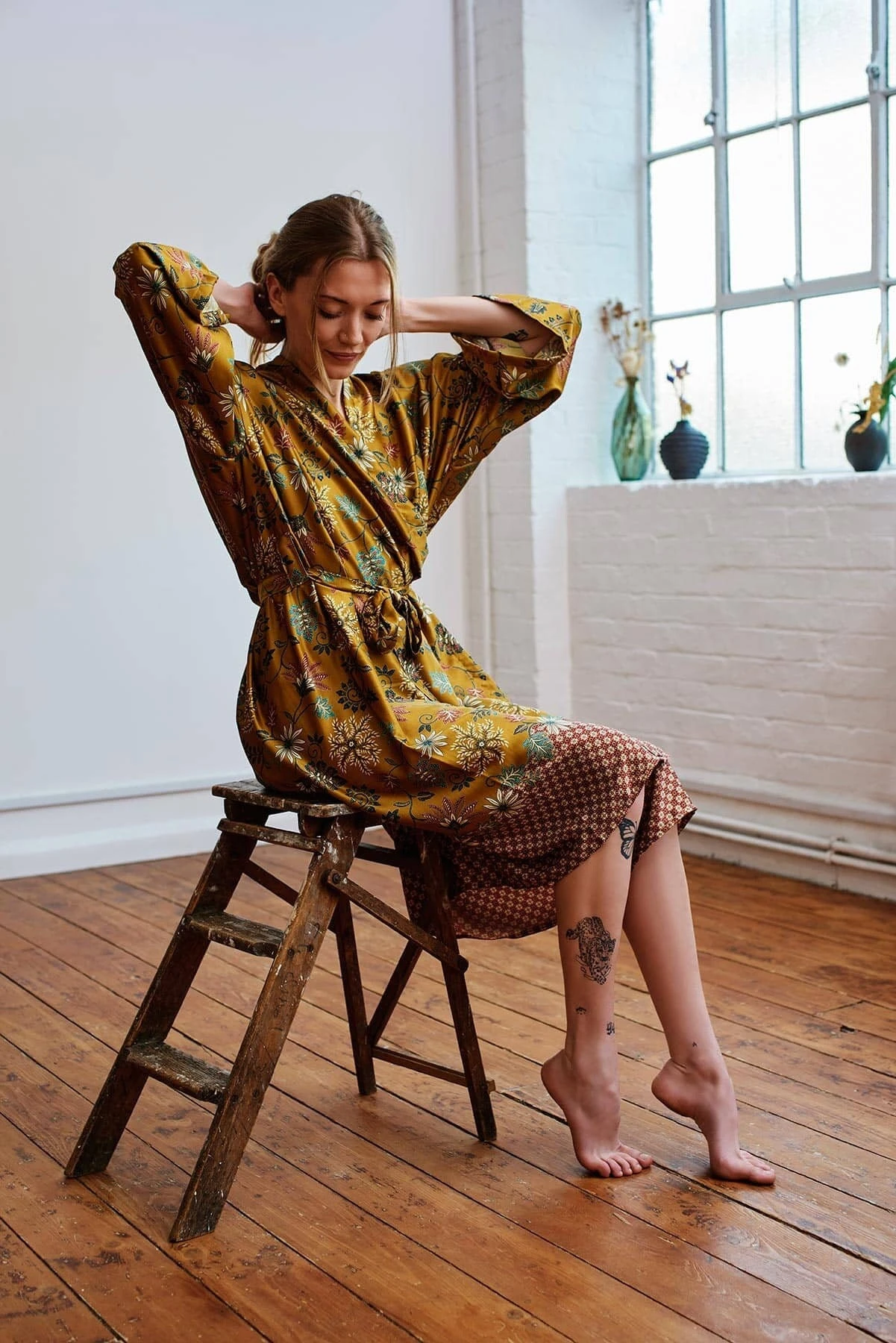 Sunshine Yellow Silk Kimono Robe, Christmas Gift, Dressing Gown, Vintage Kimono, Bridesmaid Robes, Boho Kimono, Bridal Robe, Maru Clothing 3 Sunshine Yellow Silk Kimono Robe, Christmas Gift, Dressing Gown, Vintage Kimono, Bridesmaid Robes, Boho Kimono, Bridal Robe, Maru Clothing