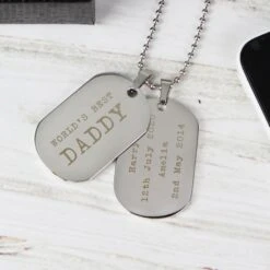Steel Double Dog Tag Necklace - PERSONALISE With 5 Line Of Text - Perfect For Birthday, Christmas, Valentines Day, Wedding Or Just Because 15 Steel Double Dog Tag Necklace - PERSONALISE With 5 Line Of Text - Perfect For Birthday, Christmas, Valentines Day, Wedding Or Just Because -Jewellery Paradise il fullxfull.4425333863 khtv