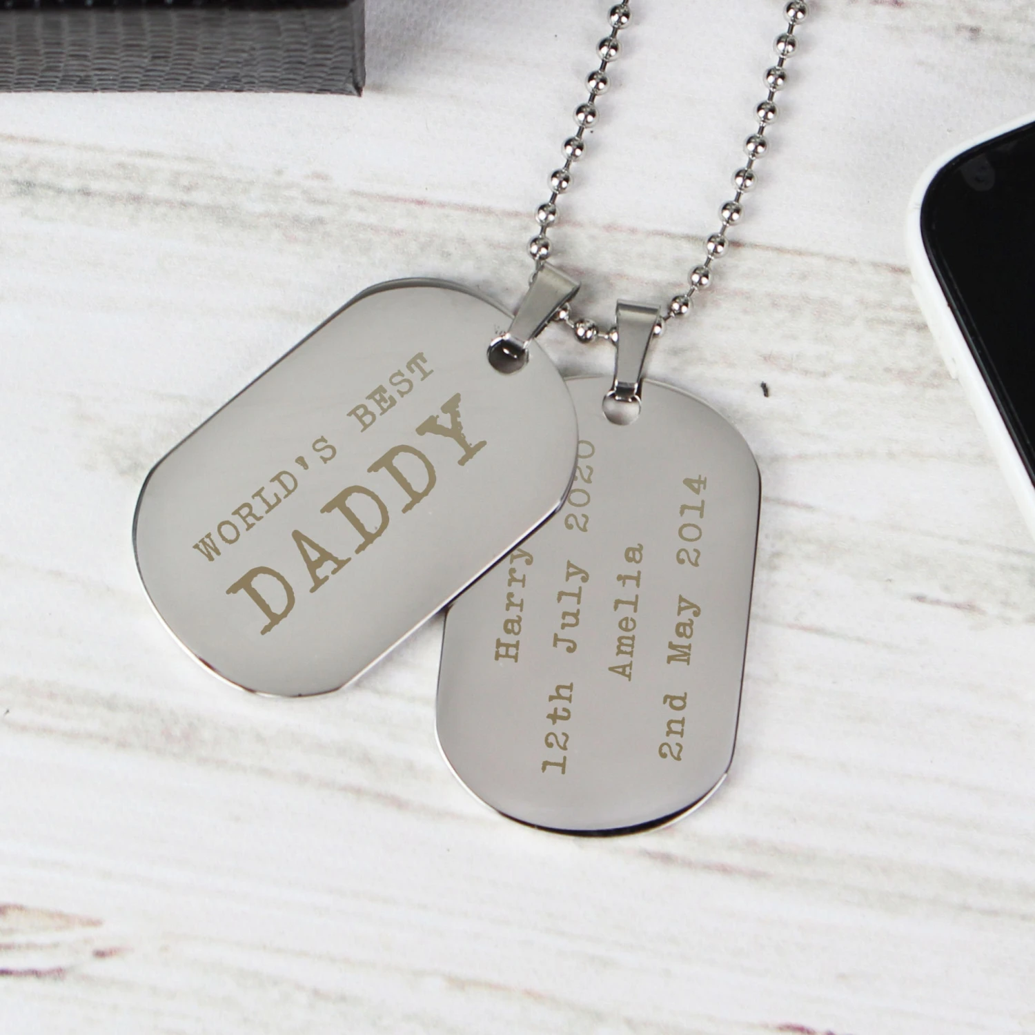 Steel Double Dog Tag Necklace - PERSONALISE With 5 Line Of Text - Perfect For Birthday, Christmas, Valentines Day, Wedding Or Just Because 9 Steel Double Dog Tag Necklace - PERSONALISE With 5 Line Of Text - Perfect For Birthday, Christmas, Valentines Day, Wedding Or Just Because - Image 7