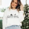 Sleigh Rides Sweatshirt, Retro Santa Reindeer Jumper, Plus Size Christmas Sweatshirt, Vintage Xmas -Jewellery Paradise il fullxfull.4426074065 eomz