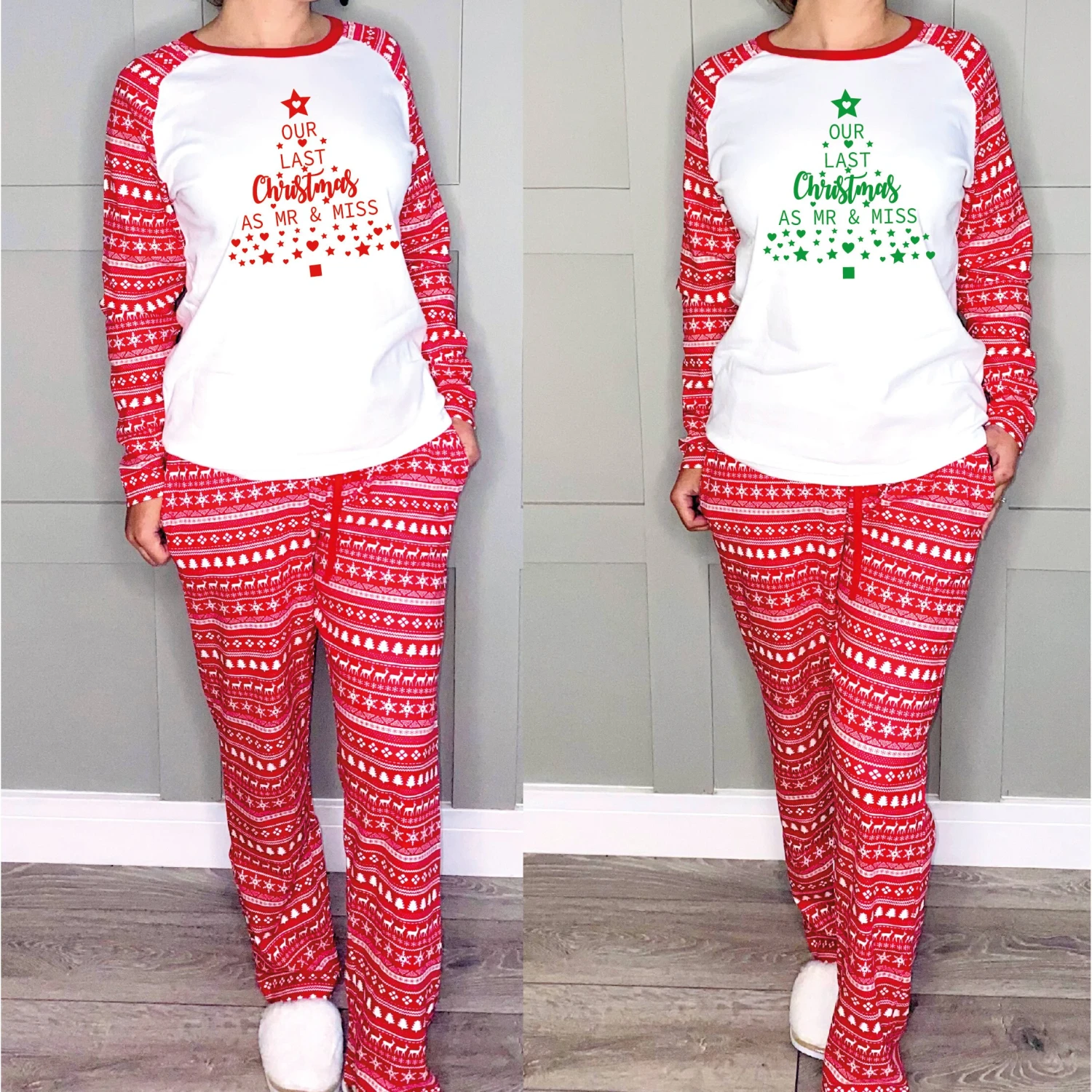 Our Last Christmas As Mr And Miss Matching Christmas Pyjamas, Engaged Christmas Pyjamas, Last Christmas As A Miss, Christmas Gift For Fiancé 5 Our Last Christmas As Mr And Miss Matching Christmas Pyjamas, Engaged Christmas Pyjamas, Last Christmas As A Miss, Christmas Gift For Fiancé - Image 3