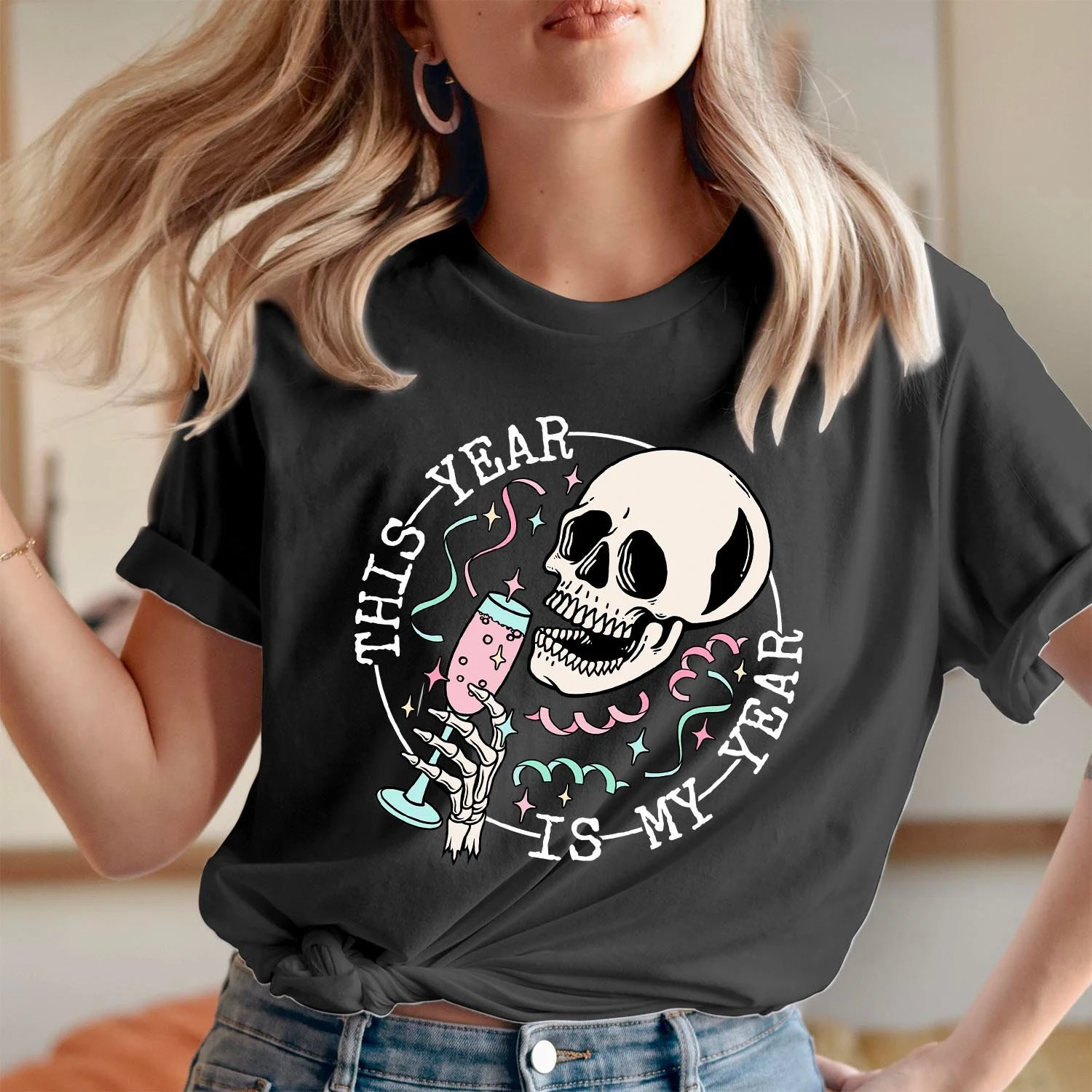 TSHIRT (6012) THIS IS My Year Happy New Year 2023 Wonderland Magical Mouse Castle New Year Eve Winter Vacation Celebration Christmas T-Shirt 5 TSHIRT (6012) THIS IS My Year Happy New Year 2023 Wonderland Magical Mouse Castle New Year Eve Winter Vacation Celebration Christmas T-Shirt - Image 3