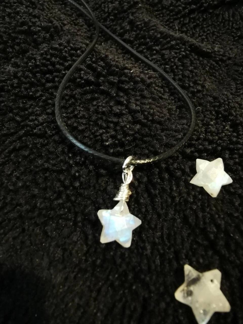 Rainbow Moonstone Daintysilver Necklace, Small Starpretty Necklace Moonstone Choker, Minimilist. Christmas Gift For Her. Birthday. Uk 12 Rainbow Moonstone Daintysilver Necklace, Small Starpretty Necklace Moonstone Choker, Minimilist. Christmas Gift For Her. Birthday. Uk - Image 10