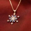 925K Silver Snowflake Necklace For Women, Christmas Gift, Handmade Jewelry, Luck Necklace, Flower Jewelry, Best Friend Birthday Gift For Her