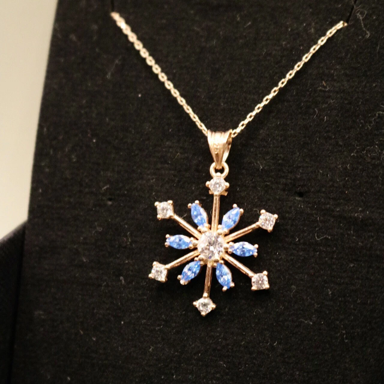 925K Silver Snowflake Necklace For Women, Christmas Gift, Handmade Jewelry, Luck Necklace, Flower Jewelry, Best Friend Birthday Gift For Her 6 925K Silver Snowflake Necklace For Women, Christmas Gift, Handmade Jewelry, Luck Necklace, Flower Jewelry, Best Friend Birthday Gift For Her - Image 4