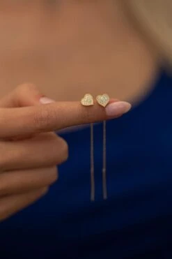 Heart Chandelier Earrings For Women, 925 Silver Handmade Jewelry, Christmas Gift, Minimalist Earring, Best Friend Birthday Gift -Jewellery Paradise il fullxfull.4432068223 14u8