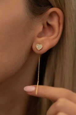 Heart Chandelier Earrings For Women, 925 Silver Handmade Jewelry, Christmas Gift, Minimalist Earring, Best Friend Birthday Gift -Jewellery Paradise il fullxfull.4432068251 at43