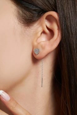 Heart Chandelier Earrings For Women, 925 Silver Handmade Jewelry, Christmas Gift, Minimalist Earring, Best Friend Birthday Gift -Jewellery Paradise il fullxfull.4432070205 r4bc