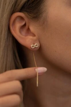 Infinity Sign Chandelier Earrings For Women, 925 Silver Handmade Jewelry, Christmas Gift, Minimalist Earring, Best Friend Birthday Gift