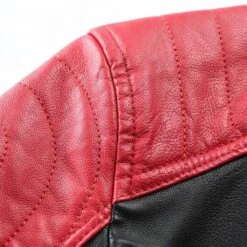 Leather Men Jacket Real Sheep Leather Black Biker Jacket Handmade Black Genuine Leather Motorcycle Jacket With Red Strips Christmas Gift -Jewellery Paradise il fullxfull.4435019617 931a