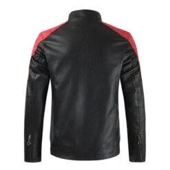 Leather Men Jacket Real Sheep Leather Black Biker Jacket Handmade Black Genuine Leather Motorcycle Jacket With Red Strips Christmas Gift -Jewellery Paradise il fullxfull.4435019627 ad1d