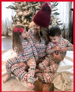 Christmas Pajamas Family Matching 2022 New Year Father Mother Kids Baby Look Clothes Set Dad Mom And Daughter Son Pyjamas Outfit -Jewellery Paradise il fullxfull.4439943517 n58g