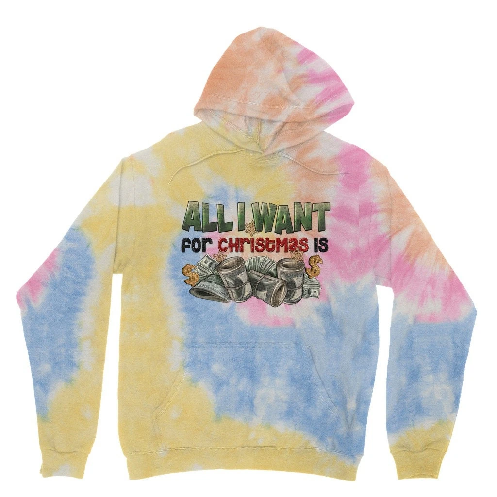 All I Want For Christmas Is Money Tie Dye Hoodie 6 All I Want For Christmas Is Money Tie Dye Hoodie - Image 4