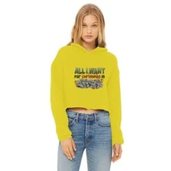 All I Want For Christmas Is Money Ladies Cropped Raw Edge Hoodie -Jewellery Paradise il fullxfull.4443236819 bwej