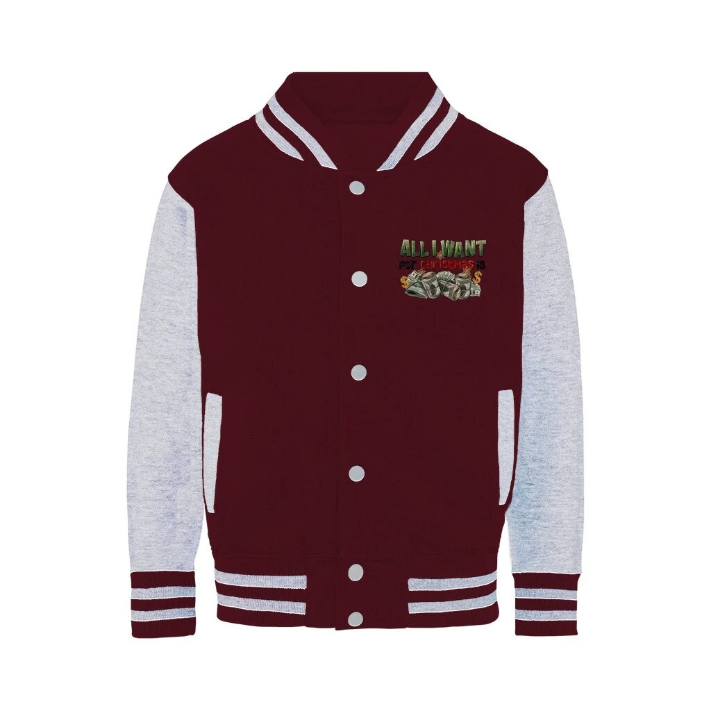 All I Want For Christmas Is Money Varsity Jacket 5 All I Want For Christmas Is Money Varsity Jacket - Image 3