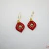 Christmas Bauble Earring In Red And Gold Polymer Clay -Jewellery Paradise il fullxfull.4443511669 qbdt