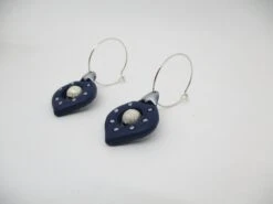 Blue And Silver Polymer Clay Christmas Bauble Earrings -Jewellery Paradise il fullxfull.4444758768 tjo2