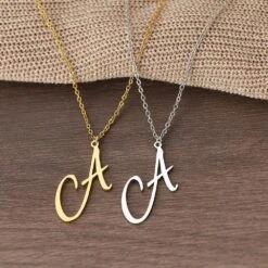 Bridesmaid Gifts, Large Initial Necklace Christmas Gift, Big Letter Necklace, Monogram Necklace, Personalized Jewellery, Valentines Day Gift