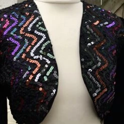 Scott McClintock Sequin Velvet Bolero, UK 10. 1980’s Fashion, Perfect For A Christmas Party Or Works Do! -Jewellery Paradise il fullxfull.4449988141 t3op