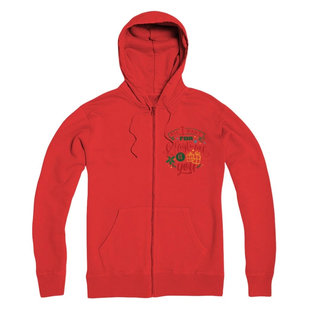 All I Want For Christmas Is YOU Premium Adult Zip Hoodie 10 All I Want For Christmas Is YOU Premium Adult Zip Hoodie - Image 8