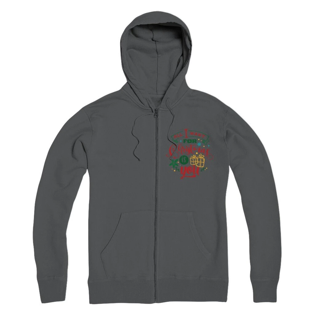 All I Want For Christmas Is YOU Premium Adult Zip Hoodie 5 All I Want For Christmas Is YOU Premium Adult Zip Hoodie - Image 3