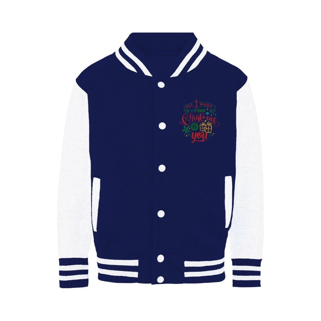All I Want For Christmas Is YOU Varsity Jacket 10 All I Want For Christmas Is YOU Varsity Jacket - Image 8