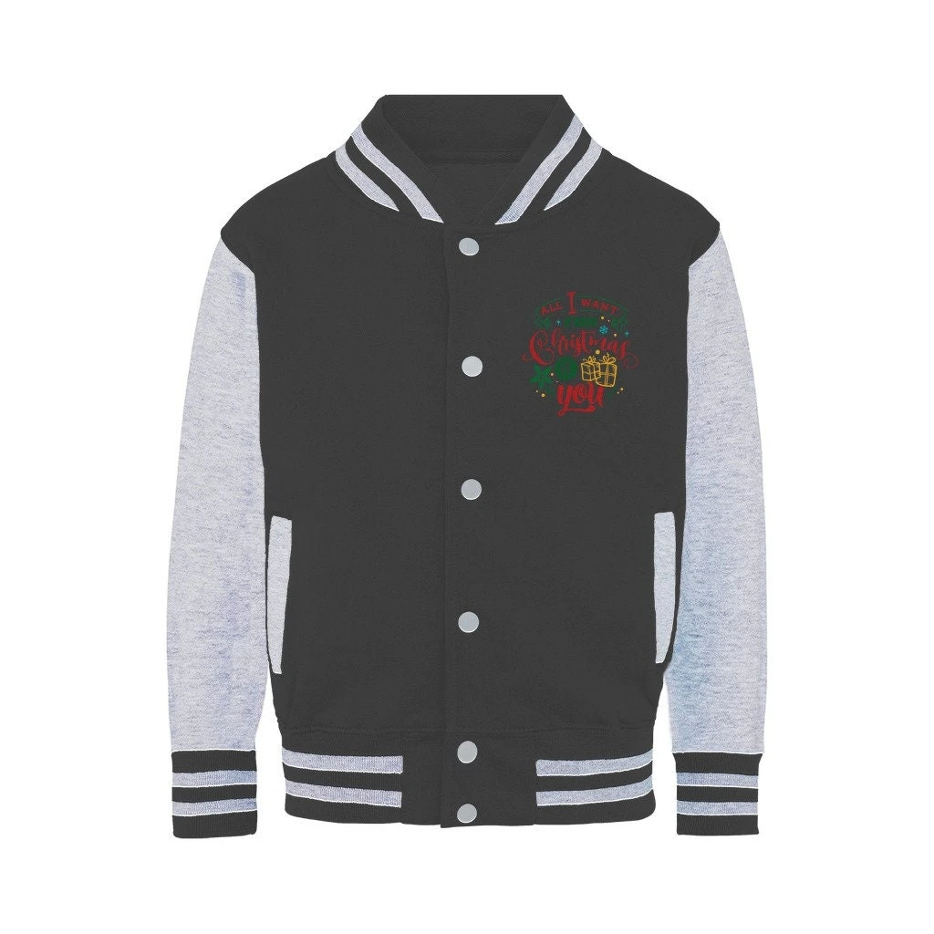 All I Want For Christmas Is YOU Varsity Jacket 6 All I Want For Christmas Is YOU Varsity Jacket - Image 4