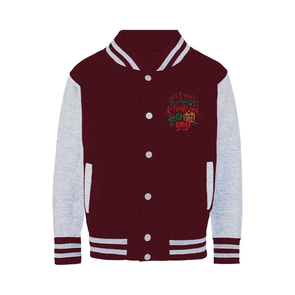All I Want For Christmas Is YOU Varsity Jacket 5 All I Want For Christmas Is YOU Varsity Jacket - Image 3