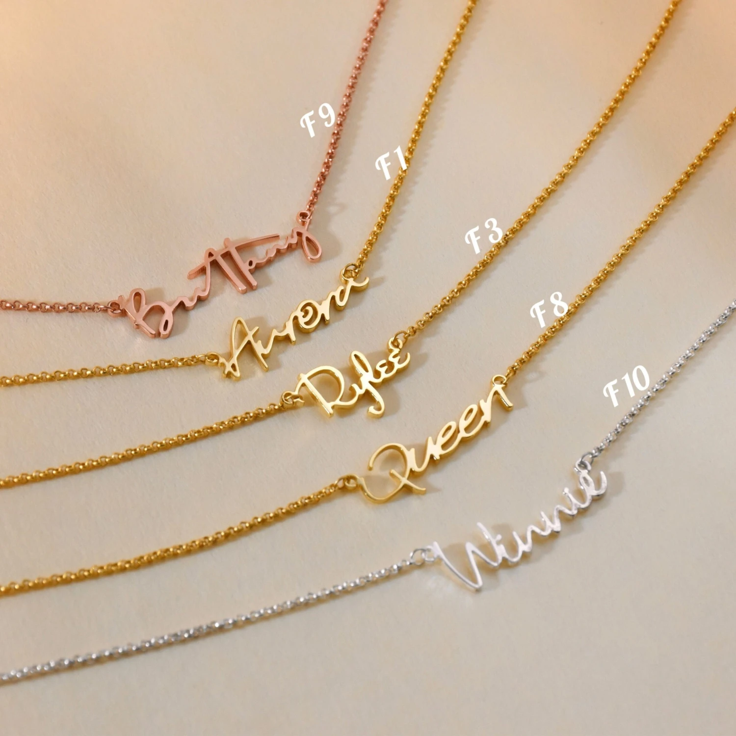 925 Sterling Silver Name Necklace, 14k Solid Gold Name Necklace, Personalized Name Necklace, Gold Name Jewelry, Christmas Gift For Her 4 925 Sterling Silver Name Necklace, 14k Solid Gold Name Necklace, Personalized Name Necklace, Gold Name Jewelry, Christmas Gift For Her - Image 2