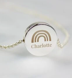 Personalised Name Initial Necklace With Rainbow Beautiful Thoughtful Christmas Birthday Wedding Mothers Day Present Gift -Jewellery Paradise il fullxfull.4461805577 of6m