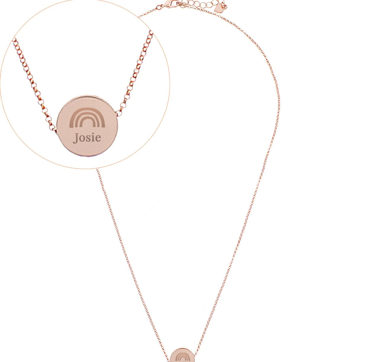 Rose Gold Colour Personalised Name Initial Necklace With Rainbow Beautiful Thoughtful Christmas Birthday Wedding Mothers Day Present Gift 6 Rose Gold Colour Personalised Name Initial Necklace With Rainbow Beautiful Thoughtful Christmas Birthday Wedding Mothers Day Present Gift - Image 4