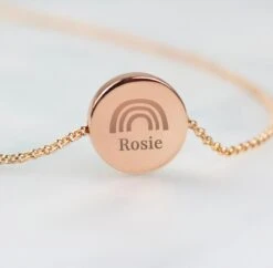 Rose Gold Colour Personalised Name Initial Necklace With Rainbow Beautiful Thoughtful Christmas Birthday Wedding Mothers Day Present Gift 12 Rose Gold Colour Personalised Name Initial Necklace With Rainbow Beautiful Thoughtful Christmas Birthday Wedding Mothers Day Present Gift -Jewellery Paradise il fullxfull.4461831811 3ydl