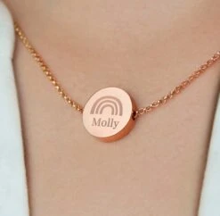 Rose Gold Colour Personalised Name Initial Necklace With Rainbow Beautiful Thoughtful Christmas Birthday Wedding Mothers Day Present Gift 17 Rose Gold Colour Personalised Name Initial Necklace With Rainbow Beautiful Thoughtful Christmas Birthday Wedding Mothers Day Present Gift -Jewellery Paradise il fullxfull.4461831893 9w0e