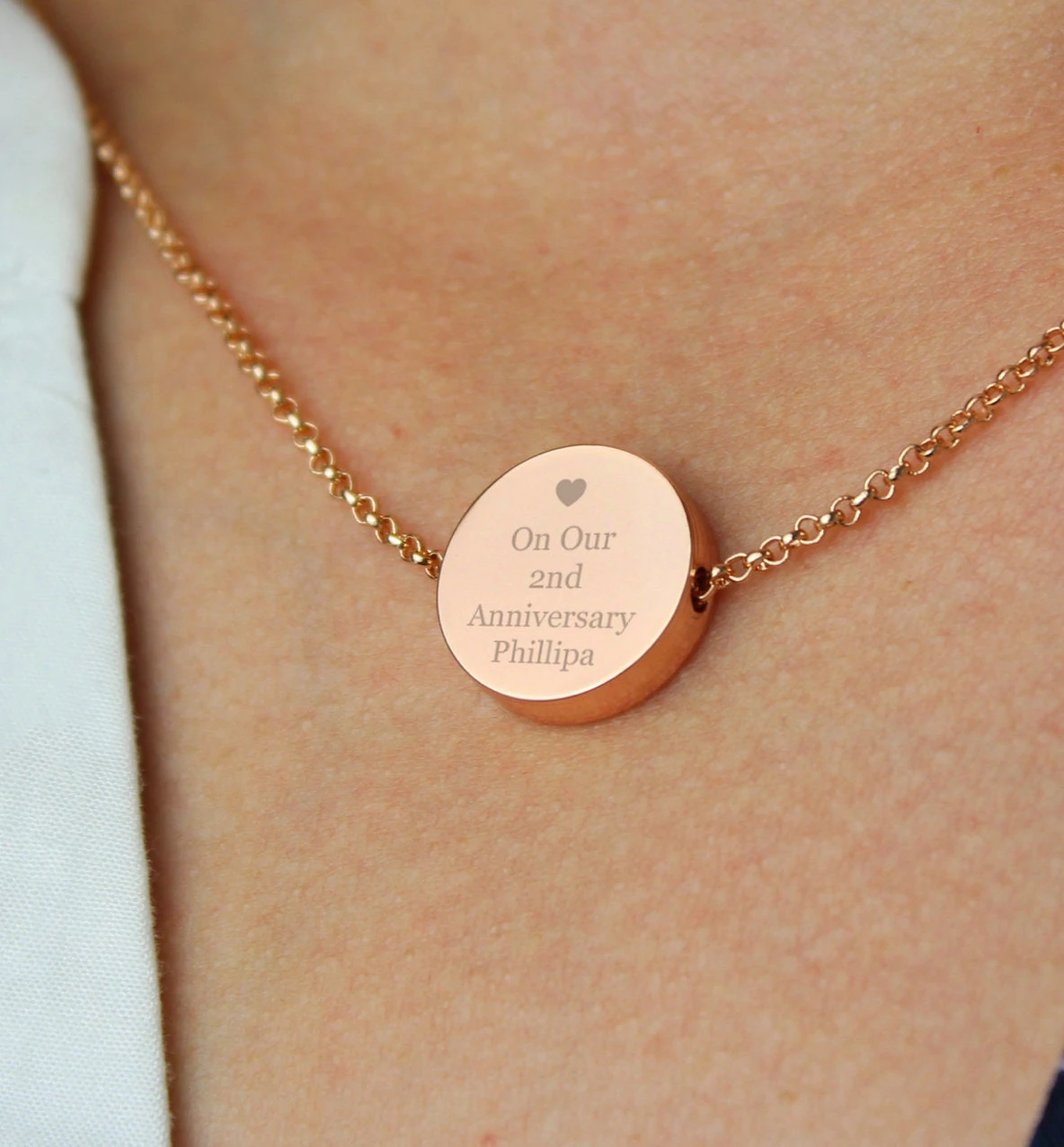 Rose Gold Colour Personalised Message FriendshipNecklace Thoughtful Christmas Birthday Wedding Mothers Day New Mummy Present Gift 3 Rose Gold Colour Personalised Message FriendshipNecklace Thoughtful Christmas Birthday Wedding Mothers Day New Mummy Present Gift
