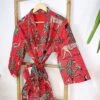 Kantha Cotton Reversible Kimono Long Length Jacket Unisex Robe Handmade Sustainable Eco-fashion Regal Christmas Red Animal Jungle Safari 1 Kantha Cotton Reversible Kimono Long Length Jacket Unisex Robe Handmade Sustainable Eco-fashion Regal Christmas Red Animal Jungle Safari -Jewellery Paradise il fullxfull.4464341377 ica7