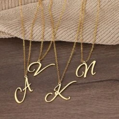 Bridesmaid Gifts, Large Initial Necklace Christmas Gift, Big Letter Necklace, Monogram Necklace, Personalized Jewellery, Valentines Day Gift -Jewellery Paradise il fullxfull.4466534367 190h