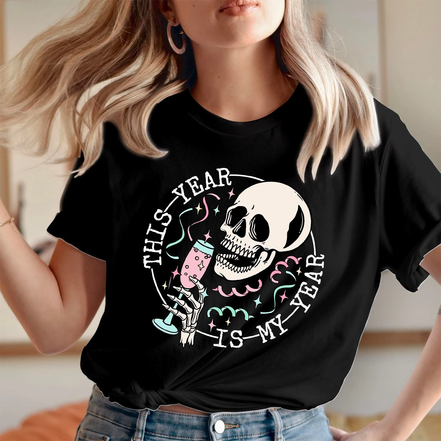 TSHIRT (6012) THIS IS My Year Happy New Year 2023 Wonderland Magical Mouse Castle New Year Eve Winter Vacation Celebration Christmas T-Shirt 4 TSHIRT (6012) THIS IS My Year Happy New Year 2023 Wonderland Magical Mouse Castle New Year Eve Winter Vacation Celebration Christmas T-Shirt - Image 2