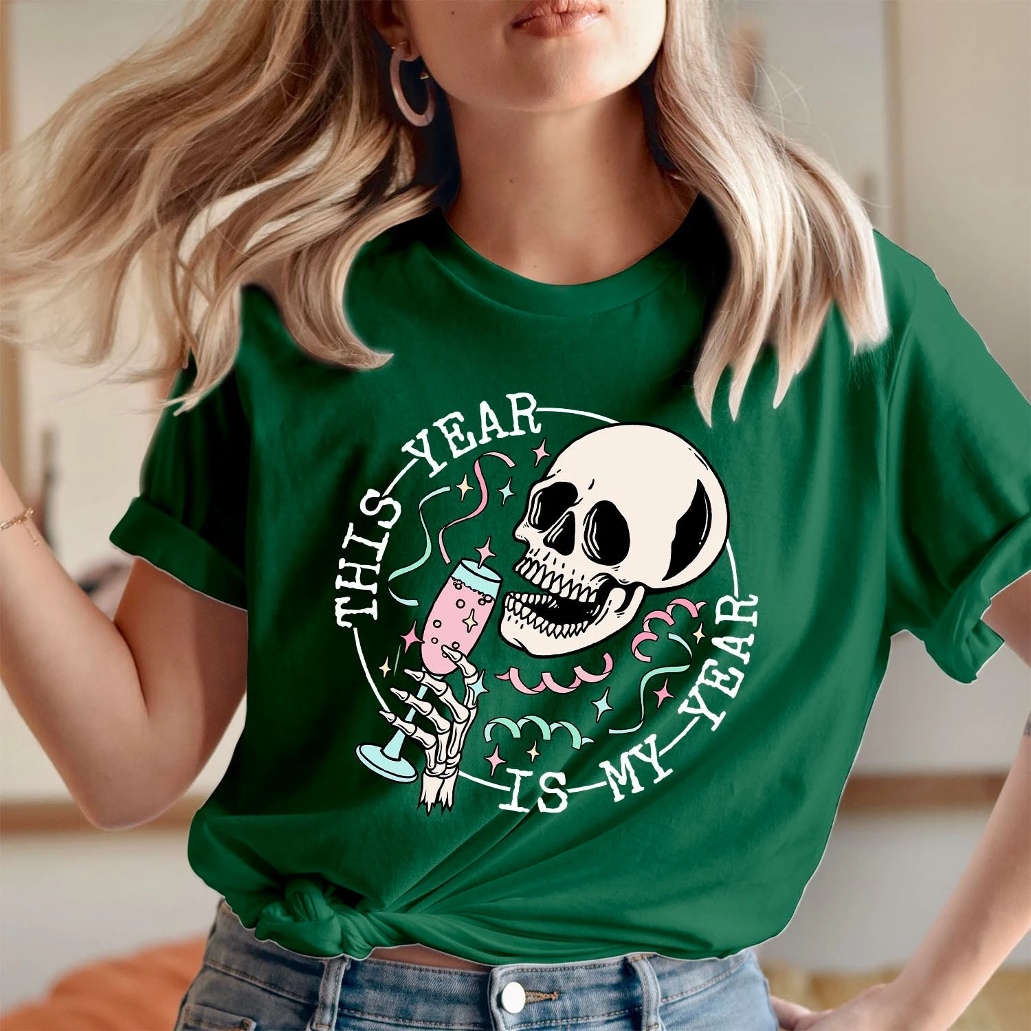 TSHIRT (6012) THIS IS My Year Happy New Year 2023 Wonderland Magical Mouse Castle New Year Eve Winter Vacation Celebration Christmas T-Shirt 6 TSHIRT (6012) THIS IS My Year Happy New Year 2023 Wonderland Magical Mouse Castle New Year Eve Winter Vacation Celebration Christmas T-Shirt - Image 4