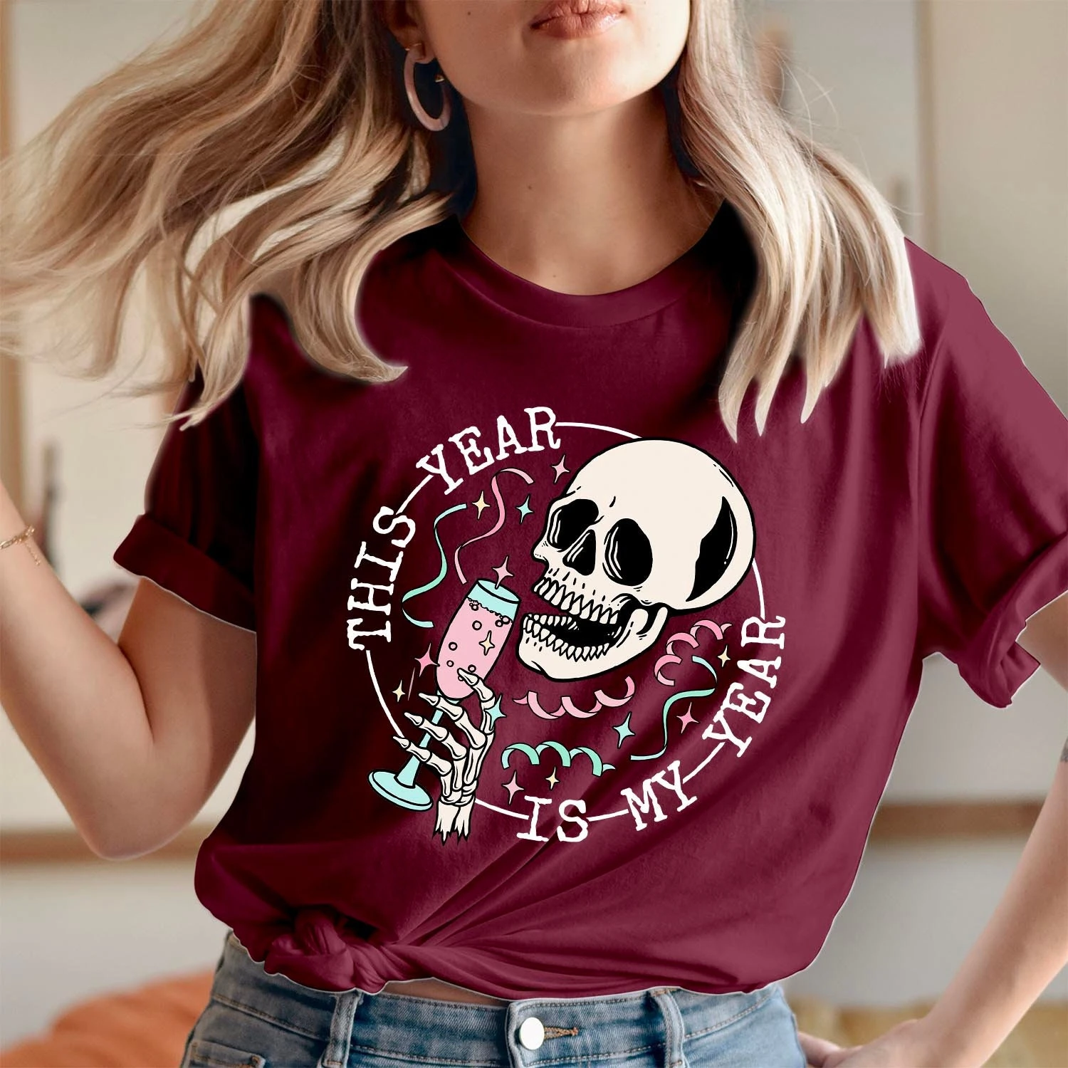 TSHIRT (6012) THIS IS My Year Happy New Year 2023 Wonderland Magical Mouse Castle New Year Eve Winter Vacation Celebration Christmas T-Shirt 9 TSHIRT (6012) THIS IS My Year Happy New Year 2023 Wonderland Magical Mouse Castle New Year Eve Winter Vacation Celebration Christmas T-Shirt - Image 7