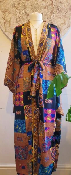 Bamboo Silk Kimono / Robe / Dressing Gown / Unique Gift / Print Design / Christmas Gift / Gift / Vintage / Bohemian / Soft Robe/ Boho Kimono -Jewellery Paradise il fullxfull.4490924942 gmr8