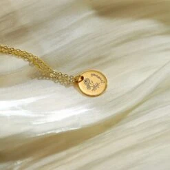 Personalized Birth Flower Disc Necklace, Month Floral Charm Name Necklace, Floral Necklace, Birthday Christmas Bridesmaid Gift For Her/Mom 11 Personalized Birth Flower Disc Necklace, Month Floral Charm Name Necklace, Floral Necklace, Birthday Christmas Bridesmaid Gift For Her/Mom -Jewellery Paradise il fullxfull.4515051210 k25i