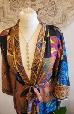 Bamboo Silk Kimono / Robe / Dressing Gown / Unique Gift / Print Design / Christmas Gift / Gift / Vintage / Bohemian / Soft Robe/ Boho Kimono -Jewellery Paradise il fullxfull.4538294371 5xl3