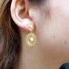 Sun Earrings, White And Gold, Christmas Gift 2 Sun Earrings, White And Gold, Christmas Gift -Jewellery Paradise il fullxfull.4648039099 m3z2