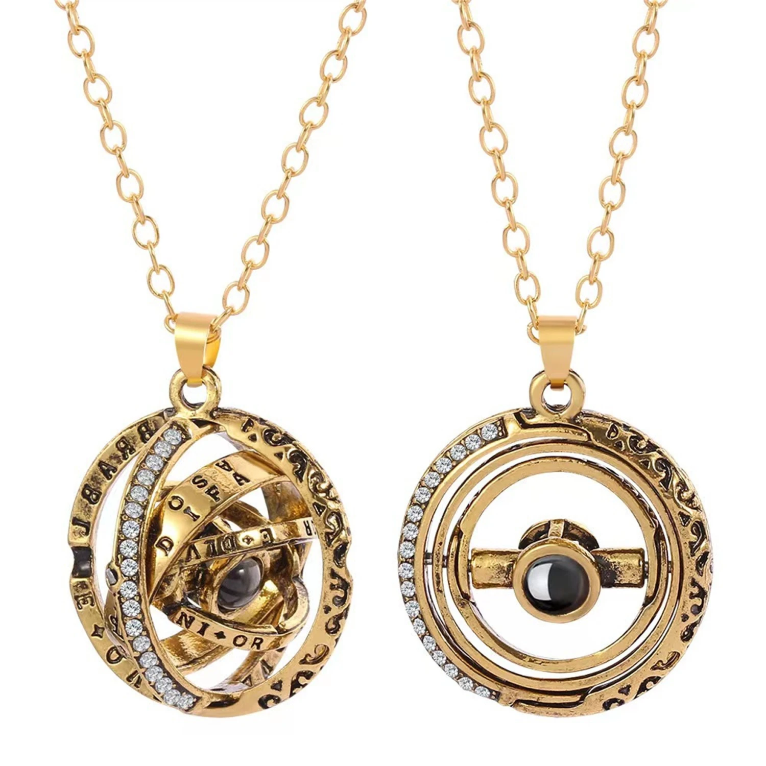 Astronomical Pendant Necklace, Gold/Silver Universe Ball Fidget Pendant For Her Or Him Fidget Toy, Necklace For Women Men, Christmas Gifts 6 Astronomical Pendant Necklace, Gold/Silver Universe Ball Fidget Pendant For Her Or Him Fidget Toy, Necklace For Women Men, Christmas Gifts - Image 4
