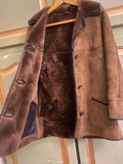Vintage Sheepskin Shearling Coat Bomber Jacket Leather Afghan Coat Size Christmas Gift For Her Size Small UK 8 10 US 4 6 -Jewellery Paradise il fullxfull.4691345752 4b9y