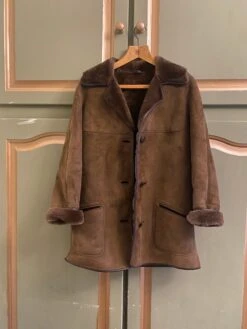 Vintage Sheepskin Shearling Coat Bomber Jacket Leather Afghan Coat Size Christmas Gift For Her Size Small UK 8 10 US 4 6 -Jewellery Paradise il fullxfull.4691346528 anq6