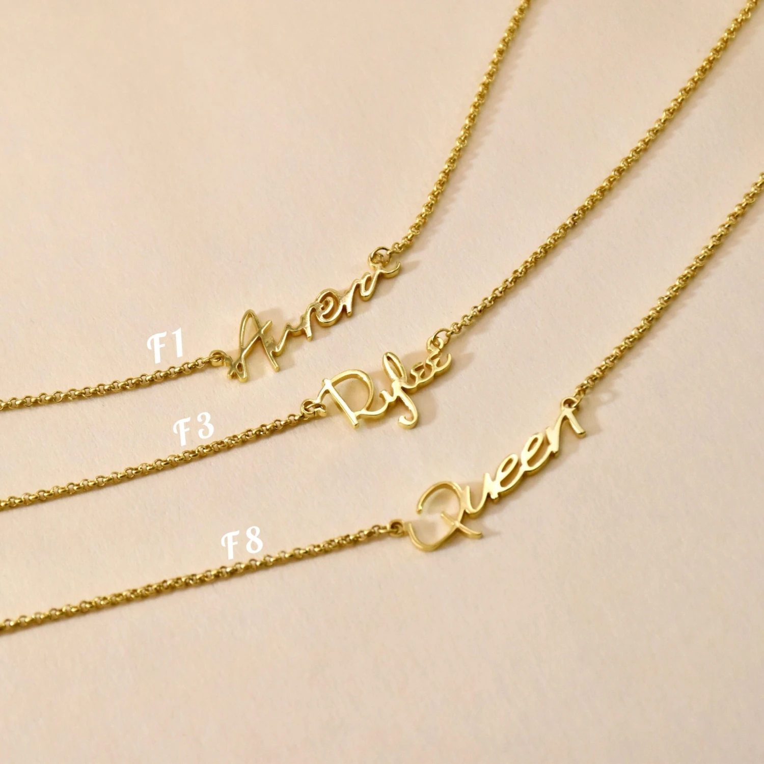 925 Sterling Silver Name Necklace, 14k Solid Gold Name Necklace, Personalized Name Necklace, Gold Name Jewelry, Christmas Gift For Her 3 925 Sterling Silver Name Necklace, 14k Solid Gold Name Necklace, Personalized Name Necklace, Gold Name Jewelry, Christmas Gift For Her