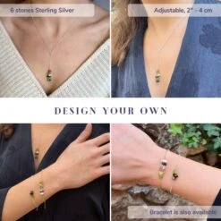 Mom And Family Birthstone Necklace Sterling Silver, Personalized Christmas Gift -Jewellery Paradise il fullxfull.4781004576 9w5h