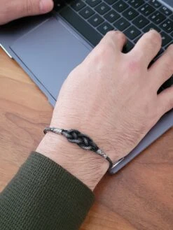 999 Silver Celtic Bracelet • Love Knot Bracelet • Hand Braided Bracelet • Elegant Men's Gift • Christmas Gift • Boyfriend Gift • Man Gift -Jewellery Paradise il fullxfull.4799704672 9r61