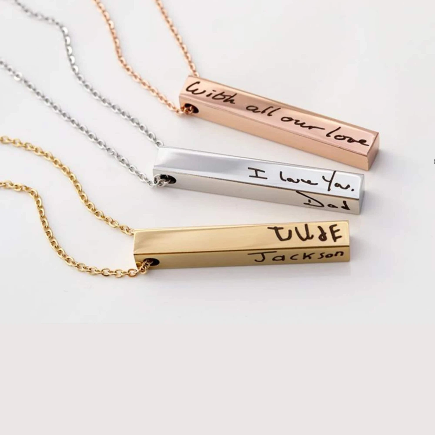 Personalised Engraved Vertical Bar Necklace - Jewellery Birthday Wedding Christmas Anniversary Valentines Mothers Day Gifts For Her Women 7 Personalised Engraved Vertical Bar Necklace - Jewellery Birthday Wedding Christmas Anniversary Valentines Mothers Day Gifts For Her Women - Image 5